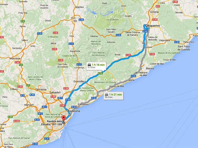 girona airport to barcelona